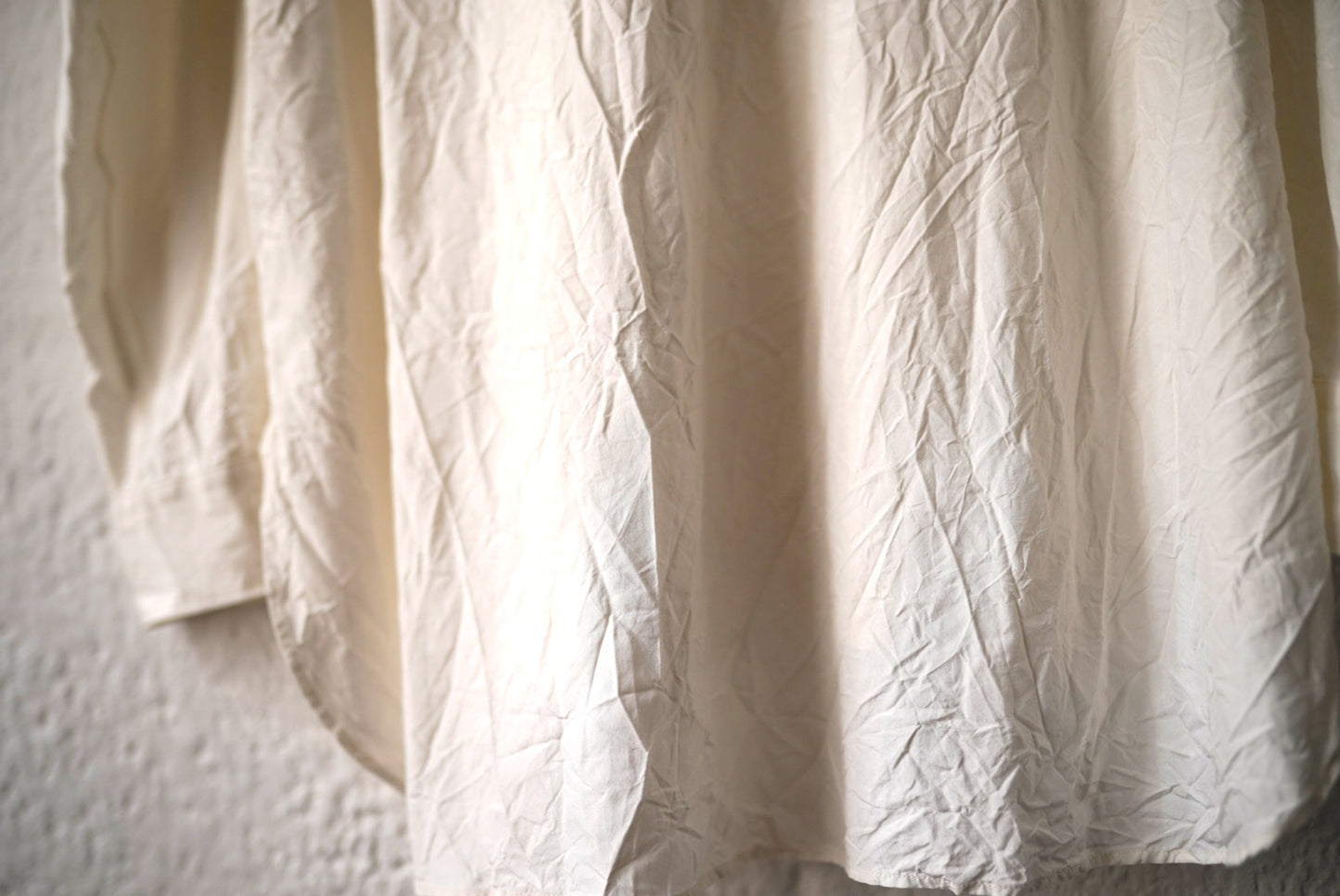 24SS SHIRT003 Regular Collar Shirt Silk Broadcloth シルクブロードクロスシャツ / calmlence(カームレンス)