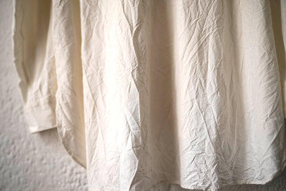 24SS SHIRT003 Regular Collar Shirt Silk Broadcloth シルクブロードクロスシャツ / calmlence(カームレンス)