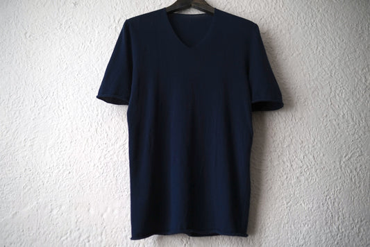 Vネック半袖ニットソー Tシャツ / LABEL UNDER CONSTRUCTION(レーベルアンダーコンストラクション)