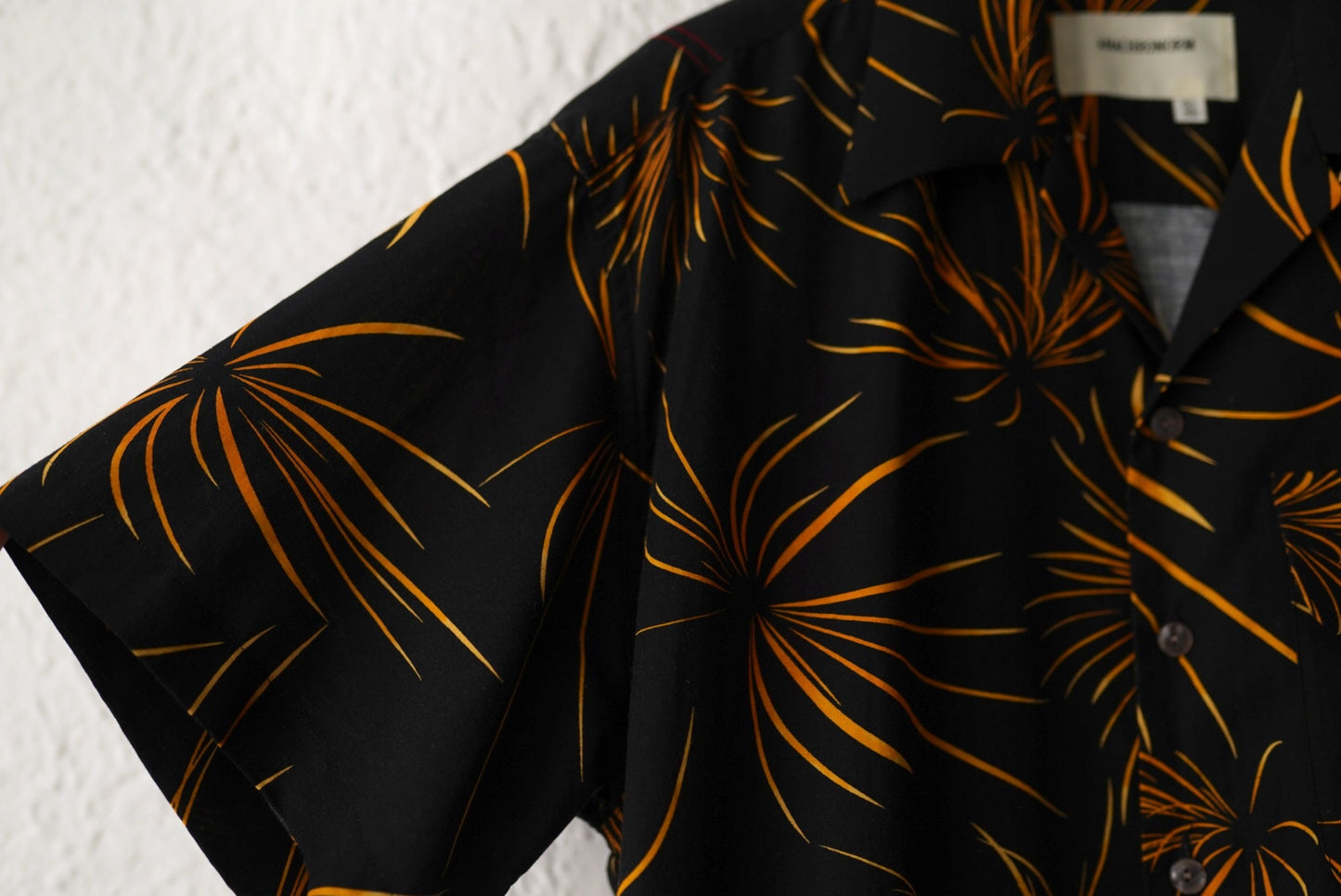 17SS FIREWORKS S/S TUCK OPEN COLLAR SHIRT 総柄開襟アロハシャツ / ANACHRONORM(アナクロノーム)