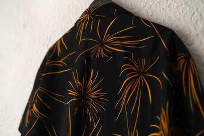 17SS FIREWORKS S/S TUCK OPEN COLLAR SHIRT 総柄開襟アロハシャツ / ANACHRONORM(アナクロノーム)